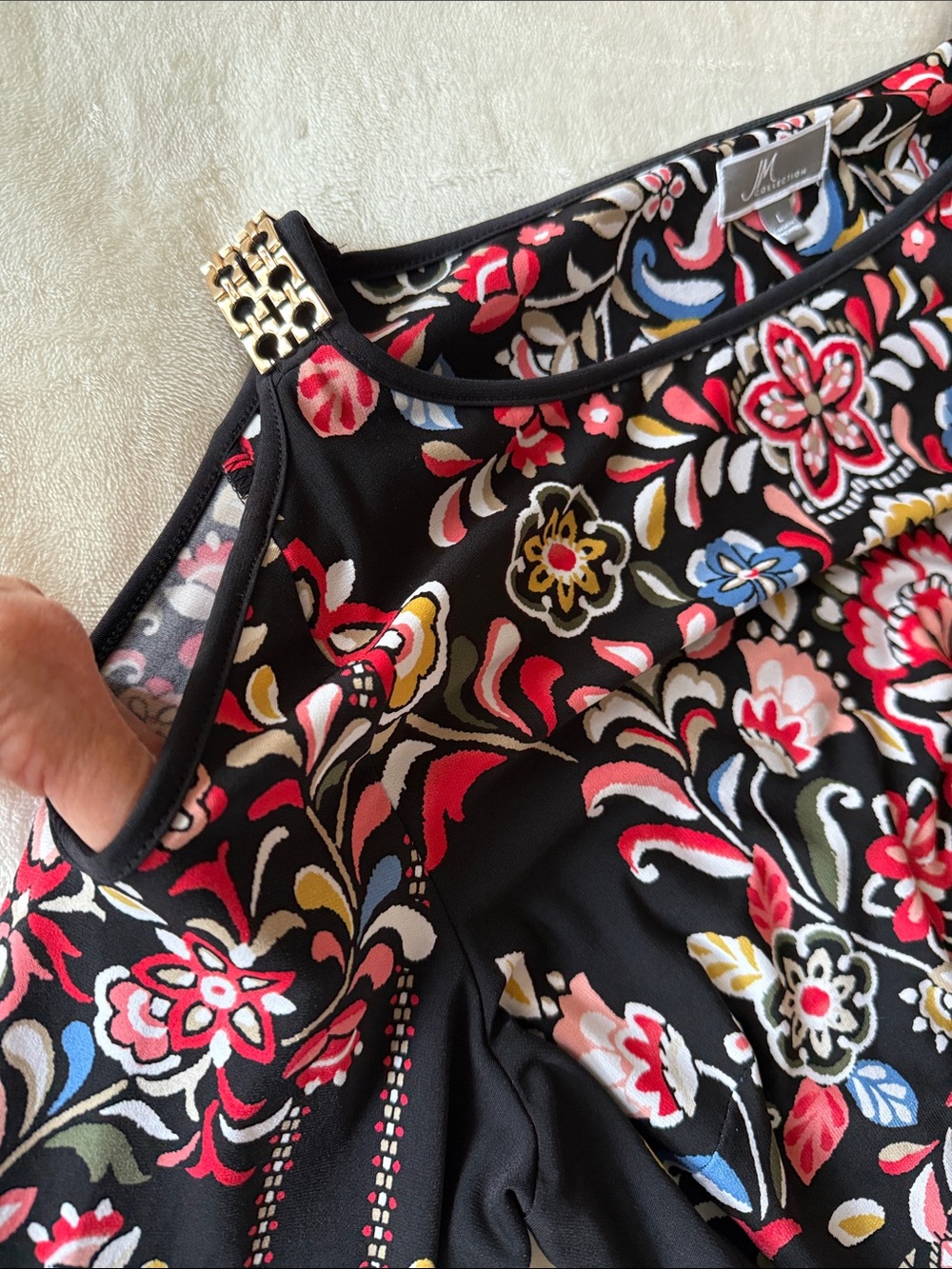JM Collection Cold- shoulder Dress - Picture 5 of 12